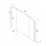 Зеркало Континент Трюмо LED горизонтальное